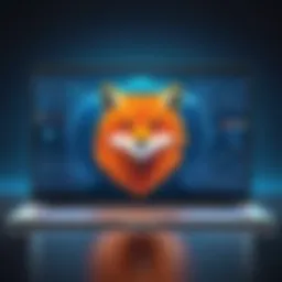 Visual representation of online security with VPN