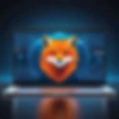 Visual representation of online security with VPN