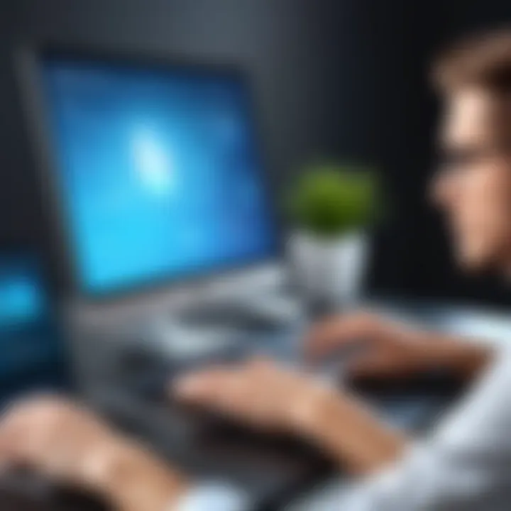 Person reviewing digital footprint and managing content