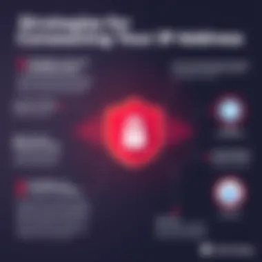 Strategies for Concealing Your IP Address Infographic detailing strategies for IP address concealment