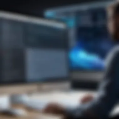 Choosing the Right Security Software An individual analyzing security software options on a Mac
