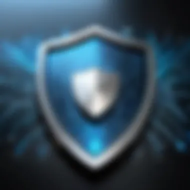 Digital Protection Shield A conceptual illustration of a shield symbolizing protection