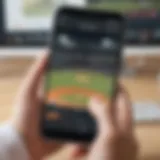 Baseball game streaming on mobile device