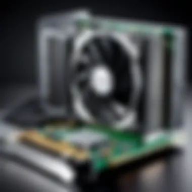 Enhanced Graphics Card Installation An upgraded graphics card installed in a desktop PC