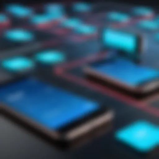 Conceptual representation of spam calls invading privacy