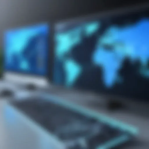 Visual representation of IP address change