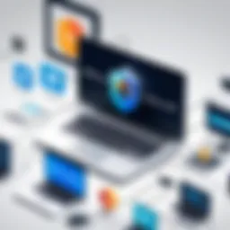 Illustration depicting the concept of online privacy through varied IP addresses