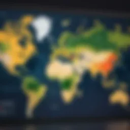 Global map highlighting VPN usage for streaming