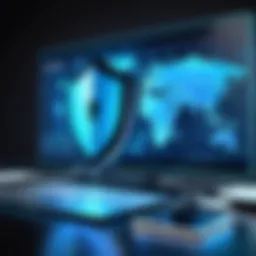 Conceptual illustration of online security