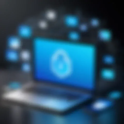 Conceptual illustration of online privacy and security