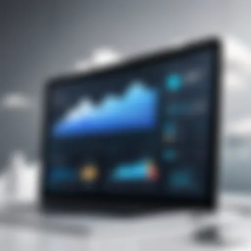 Visual representation of cloud monitoring dashboard
