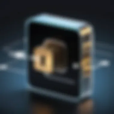 Illustration of a secure file transfer process