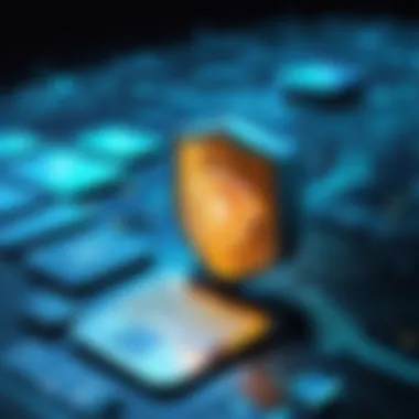Digital Defenses Fortification Digital fortress protection concept