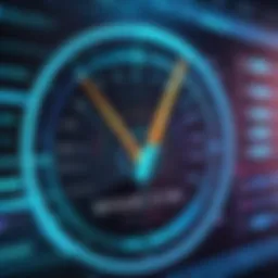 A visual representation of network bandwidth testing metrics