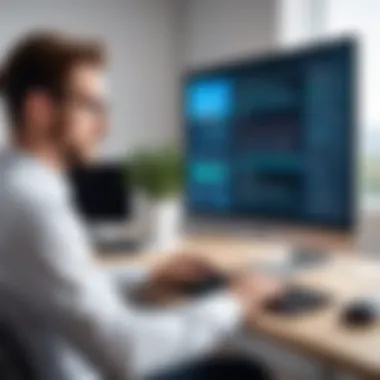Optimizing System Settings for Better Performance A user adjusting settings on a computer for optimal performance