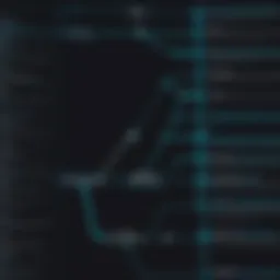 Abstract representation of dark web URL structure