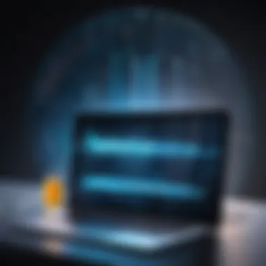 Visual Representation of Data Leakage Vulnerabilities Illustration of data leakage concept with visual elements representing vulnerabilities