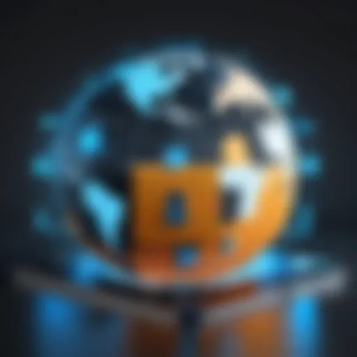 Illustration depicting the concept of geo-blocking with a globe and digital locks