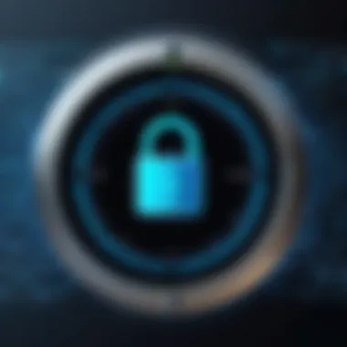Enhancing Online Security with VPNs A digital lock symbolizing online security