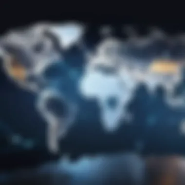 Global Connections through VPNs Global map illustrating VPN connections