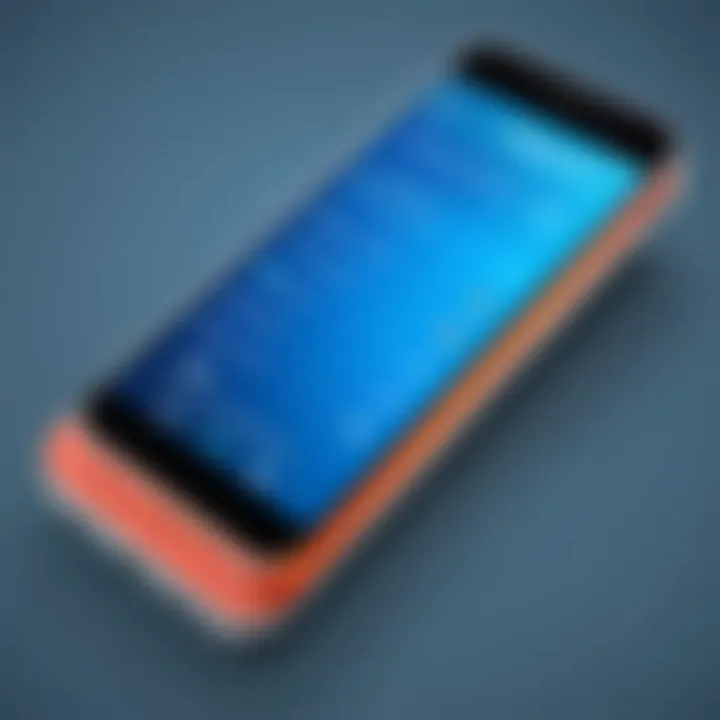 Illustration of a smartphone with spam call notifications