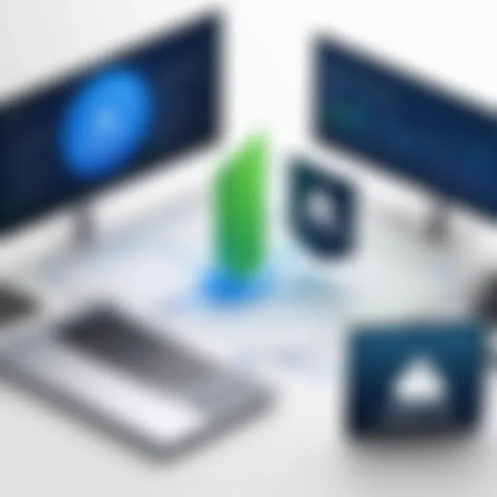 Diagram showing secure RDP connection via NordVPN