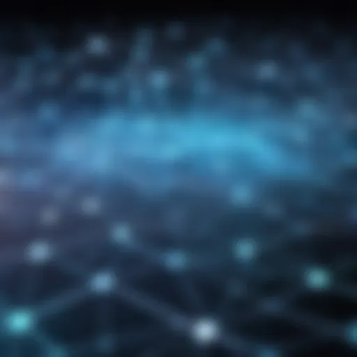 A sophisticated network diagram showcasing various components of a complex system