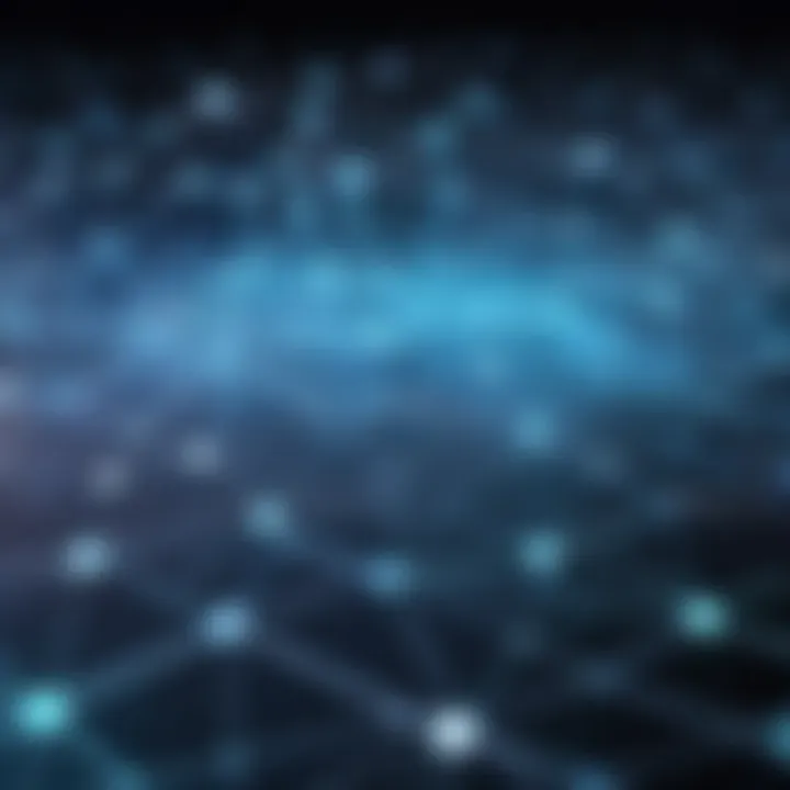 A sophisticated network diagram showcasing various components of a complex system