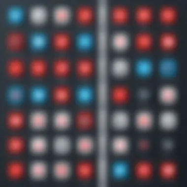 An illustration of various types of malware icons