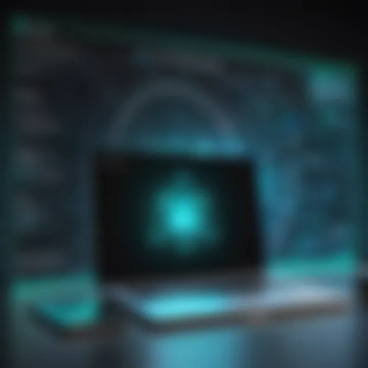 Conceptual graphic illustrating dark web access via Tor
