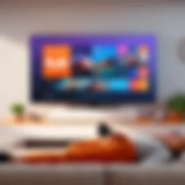 Uninterrupted Content Enjoyment on Tubi Illustration of user enjoying uninterrupted content on Tubi