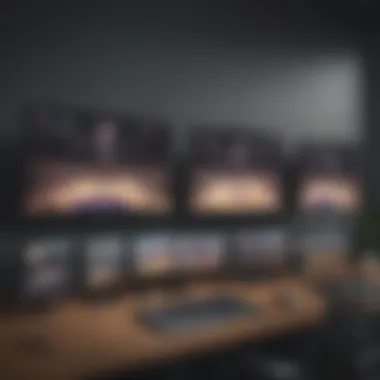 Illustration showcasing multiple screens for NBA game viewing