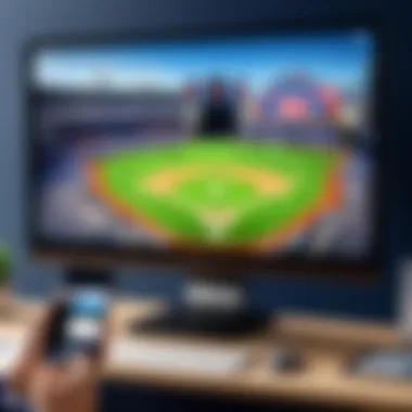 Streaming app interface showing live Yankees game