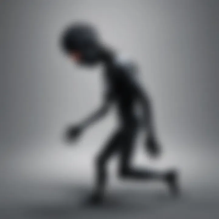 Illustration of a shadowy figure manipulating internet signals