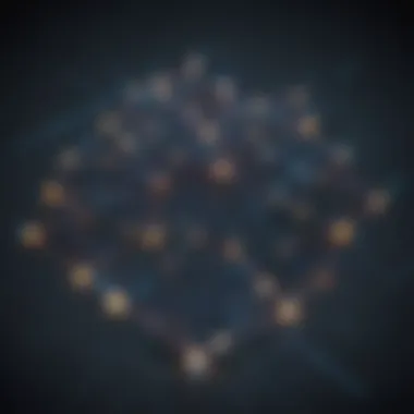 Glowing Network Nodes Illustration Abstract technology illustration with glowing network nodes