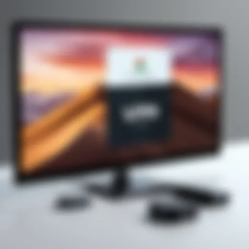 Illustration showcasing the concept of VPN use with Chromecast.