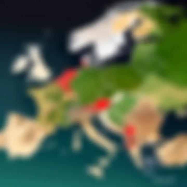 Illustration of geographical restrictions in online poker
