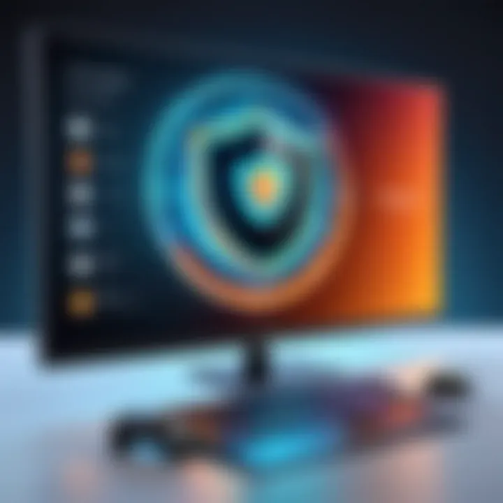 Visual representation of enhanced online security through VPN