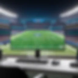 Exciting NFL game scenario on a streaming platform