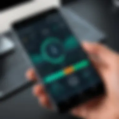 Navigating Vipre on Android User interface of Vipre on an Android device
