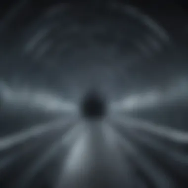 Virtual Secure Tunnel Illustration showing virtual tunnel for secure online communication