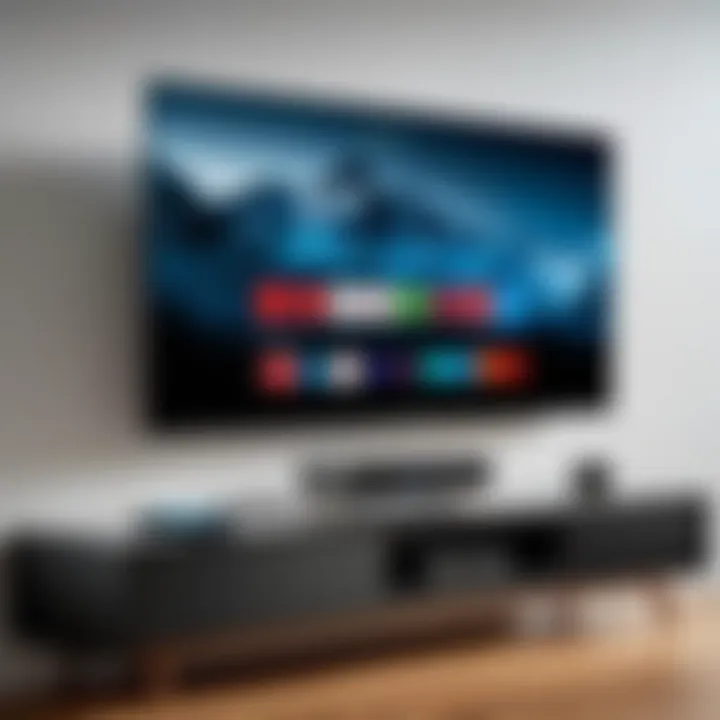 Illustration of Vizio TV with a VPN interface