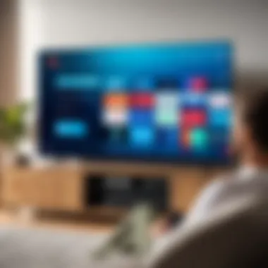 Conceptual image highlighting risks of using VPN on smart TVs