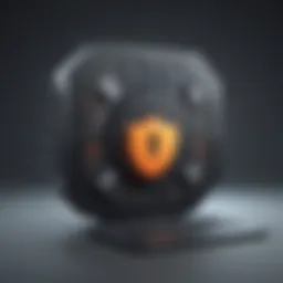 Illustration depicting digital fortress symbolizing strong online security