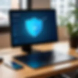 Secure remote work setup with VPN technology