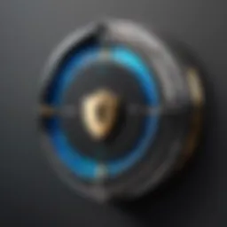 Illustration of a secure password vault
