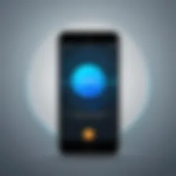 Visual representation of VPN encryption on iPhone