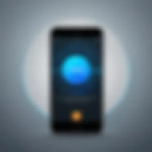 Visual representation of VPN encryption on iPhone