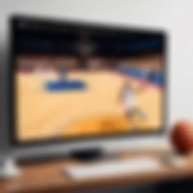 Basketball game live streaming on digital device