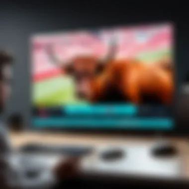 Immersive Viewing Experience Watching Bulls Game on High-Resolution Display